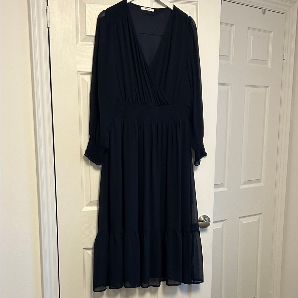 Ricki's Elegant Navy Long Sleeve Dress